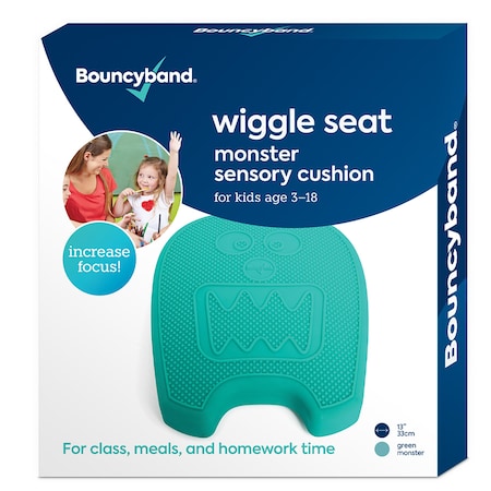 Bouncybands Wiggle Seat Sensory Cushion, Mint Monster WSSMOGR
